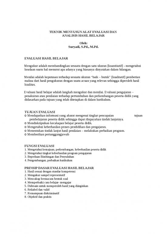 picture Contoh Penilaian Pembelajaran 7574 | Teknik Menyusun Alat Evaluasi Dan Analisis Hasil Belajar | Ilmu Kependidikan